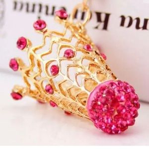 Betsey Johnson Enamel & Rhinestone Badminton Birdie. NEW